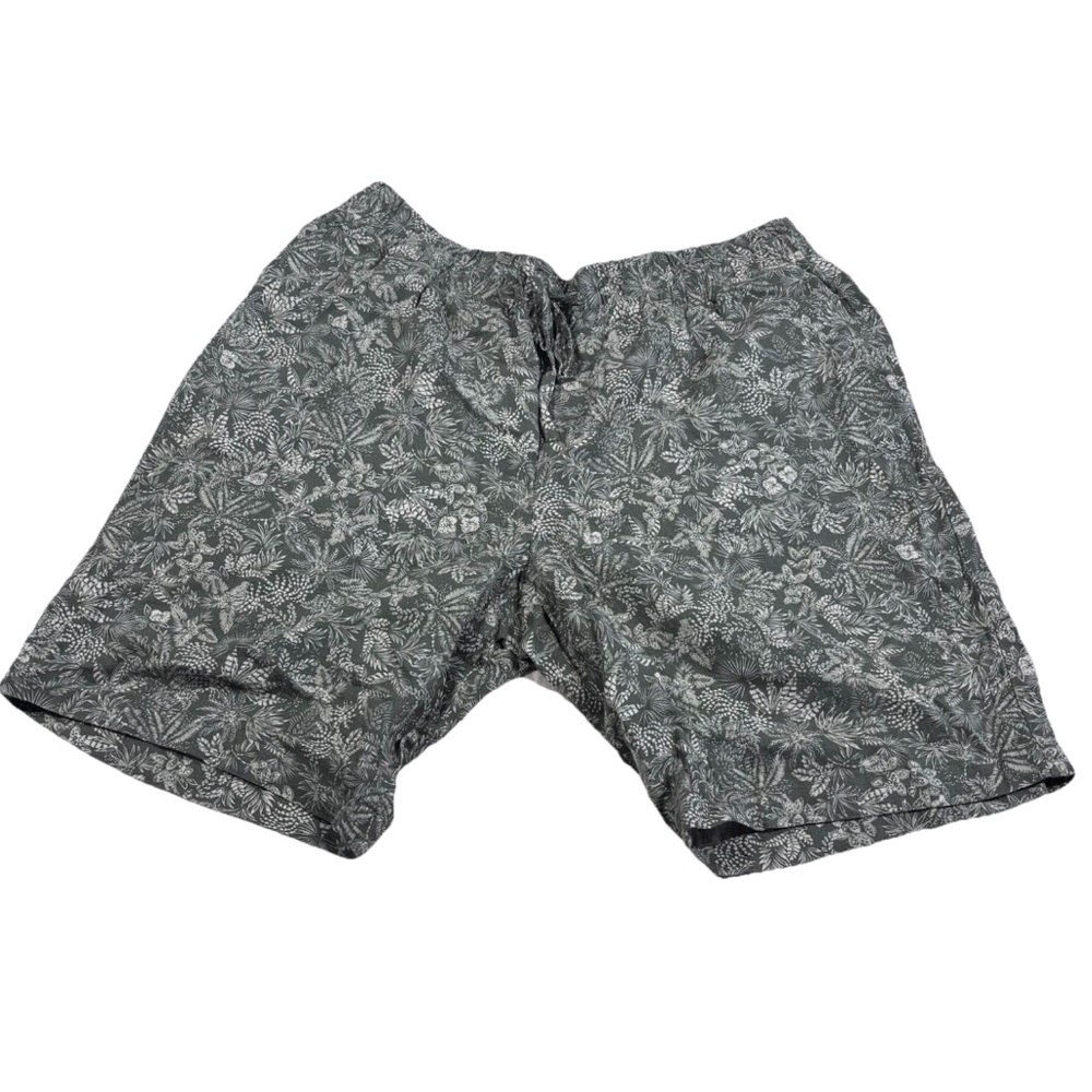 Christopher & Banks Womens XL Linen Shorts Floral Leaf